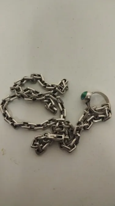 Металлическая цепочка с кольцом