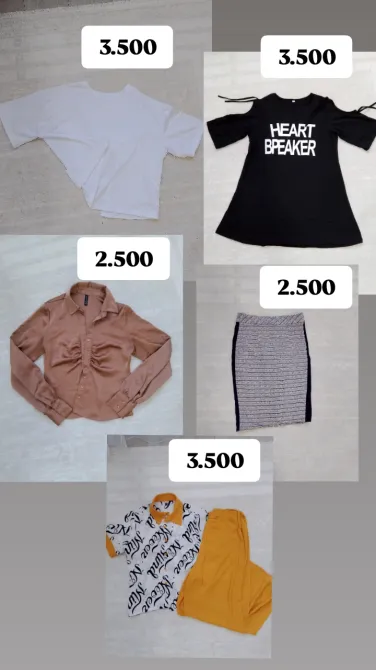 Одежда с разными топами и юбками, новые вещи