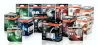 Әр түрлі модельдер мен типтегі OSRAM автомобиль лампаларының қораптары, ақ фонда көрсетілген.