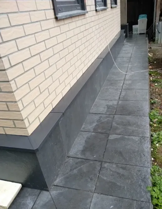 Үйдің цокольін плиткамен өңдеу