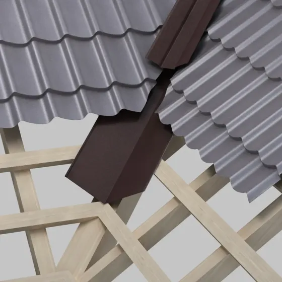 Металлическая крыша с рифленой текстурой