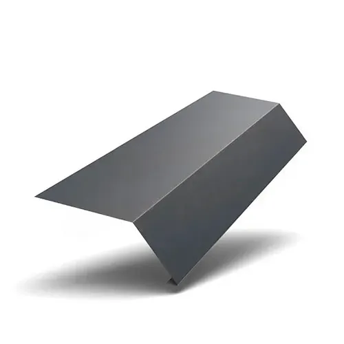 Плоский металлический профиль серого цвета