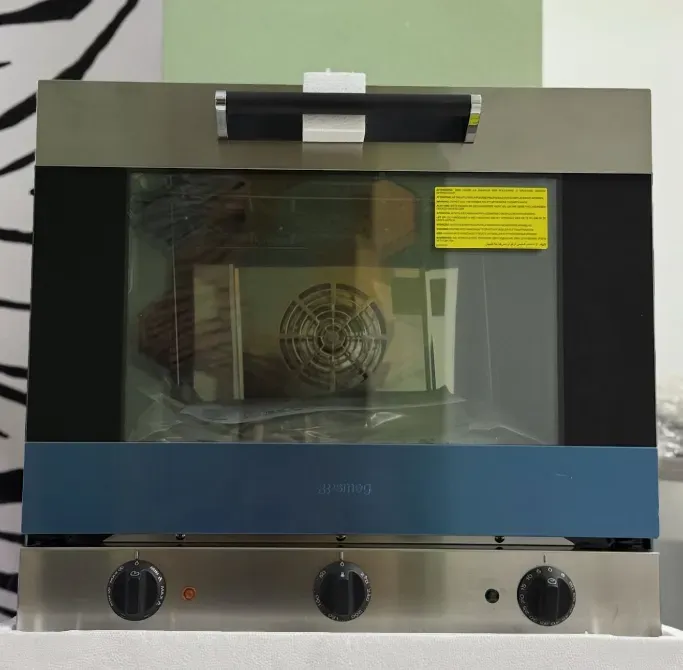 Шыны есігі мен басқару панелі бар пеш