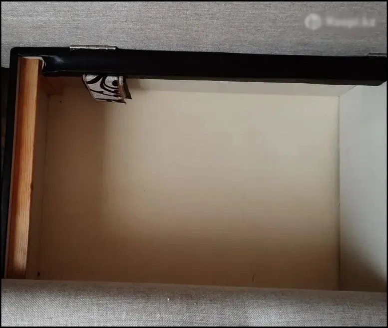Диванның ішкі бөлігінде заттарды сақтау