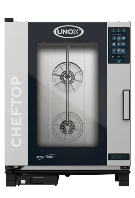 UNOX CHEFTOP кәсіби кондитерлік пеші екі желдеткіші және заманауи басқару жүйесімен.