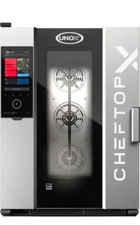 Современная конвекционная печь UNOX CHEFTOP X с сенсорным экраном и системой вентиляции