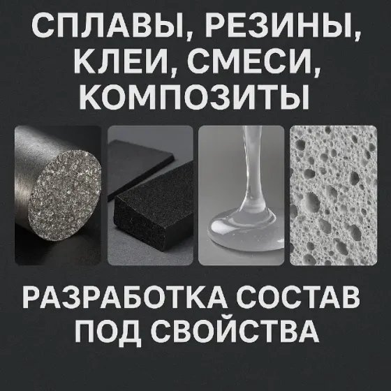 Сплавы, резины, клеи, смеси, композиты | Разработка составов под свойства