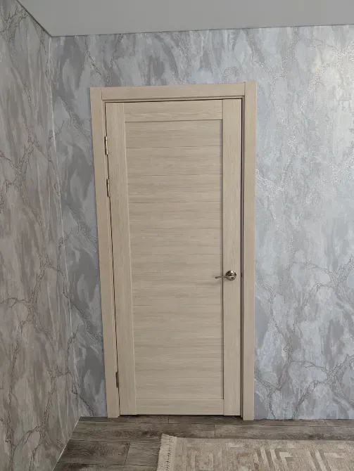 Дверь светлого цвета с текстурой