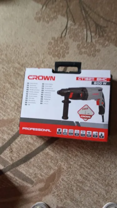 Crown перфораторының қаптамасы, сипаттамалары мен құрылғының бейнесі