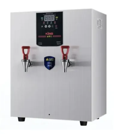 Промышленный кулер для воды с двумя кранами и цифровым дисплеем