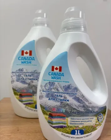 Канада Уош жуғыш гель, көлемі 1 литр және 2 литр, таудың фонында