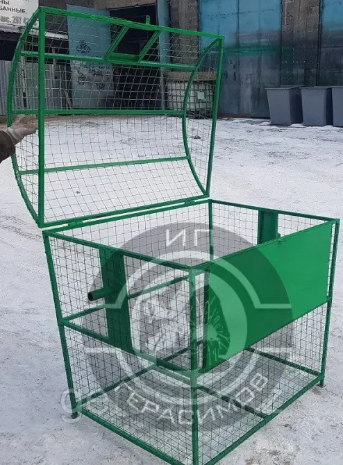 Клетка с открывающейся крышкой, металлические сетки, зеленая окраска