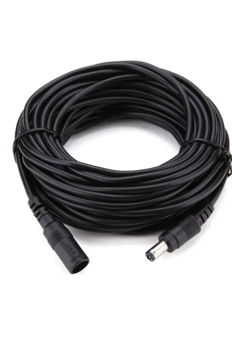 Кабель питания с разъемом DC 5.5*2.1 мм, чёрный, длина 10 метров