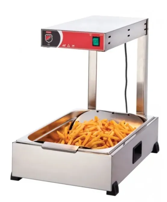 Аппарат для подогрева картофеля фри с металлическим корпусом и индикацией температуры