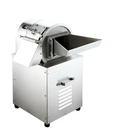 Машина для нарезки овощей из нержавеющей стали с открытым лотком для подачи продуктов
