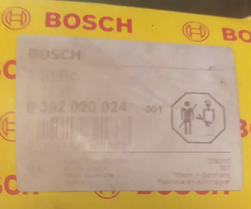 Информация о продукте Bosch на упаковке