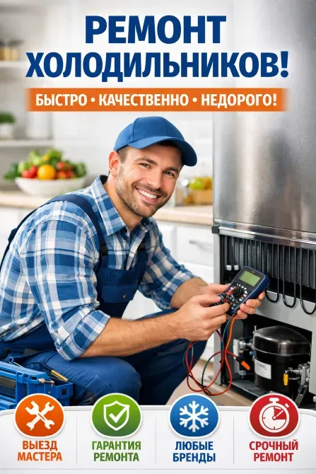 Ремонт холодильников, специалист с тестером, доступные цены и гарантия