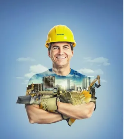 Қызметкерлер шатырға рулонды материалды төсеуде