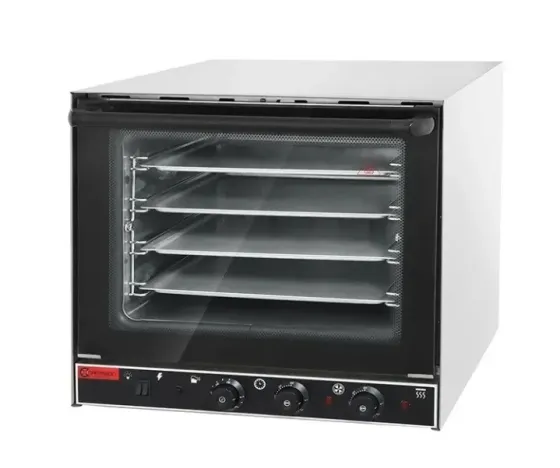 Транспарентті есігі бар төрт сөресімен электр пеші.