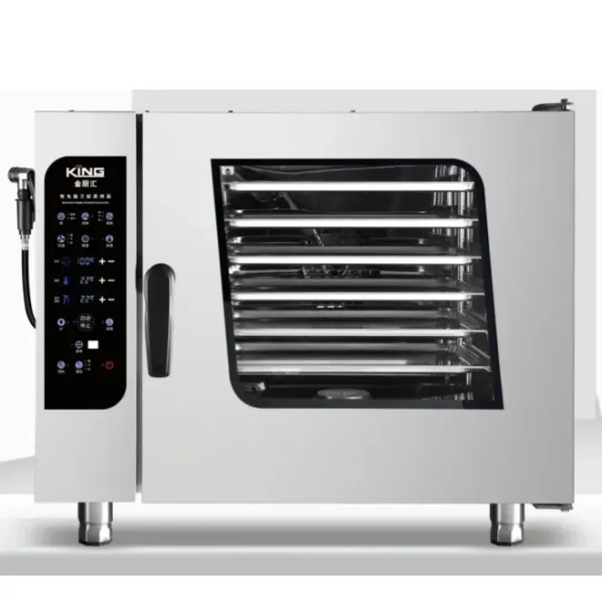 Электрическая печь с стеклянной дверцей и цифровым управлением, предназначенная для выпечки и жарки еды