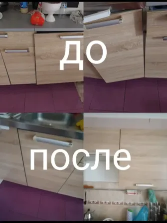 До и после ремонта кухонных шкафов