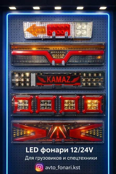 LED фары 12/24В для грузовиков и спецтехники