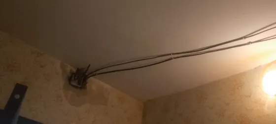 Переключатели на стене с обоями