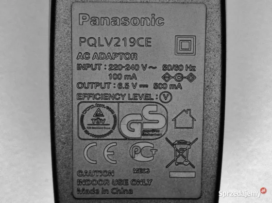 Адаптер питания Panasonic с выходным напряжением 5V и током 1000mA