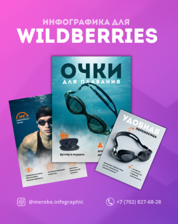 Инфографика Ozon, Wildberries и Kaspi с товарами, включая стулья, очки для плавания, степперы, детские игрушки и кухонную утварь