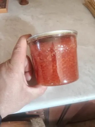 Контейнер с красной икрой
