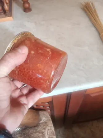 Контейнер с красной икрой