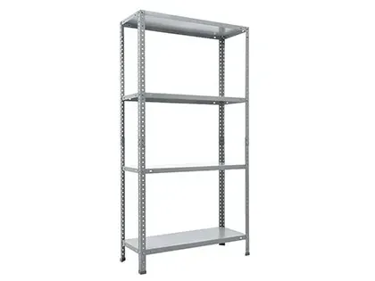 Пустая металлическая полка для хранения без предметов