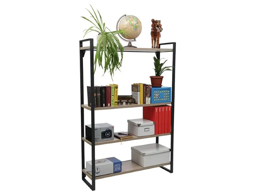 Полка с аксессуарами, книгами и глобусом, оформленная в современном стиле