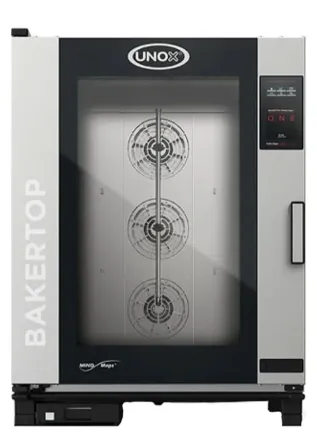 Профессиональная печь для выпечки UNOX BAKERTOP с несколькими уровнями и прозрачной дверцей для контроля процесса