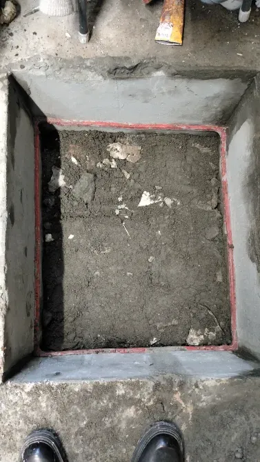 Конструкция с цементным основанием, готовая для дальнейших работ