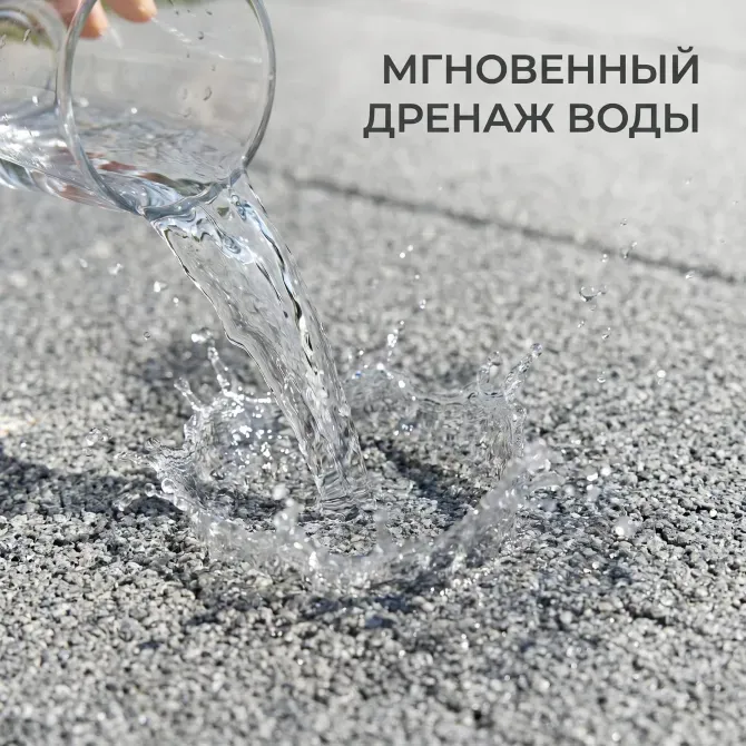 Мгновенный дренаж воды с помощью специального покрытия