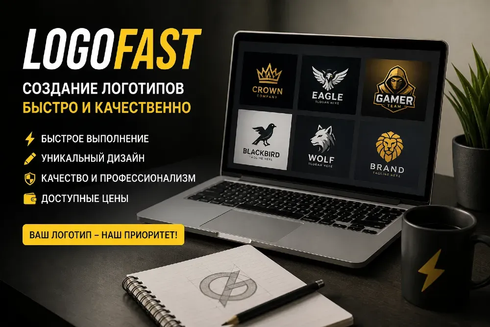 FAST логотипы - жылдам және сапалы логотиптар құру. Бизнестің қажеттілігі, логотип дизайны қызметтері, стильді көрініс.