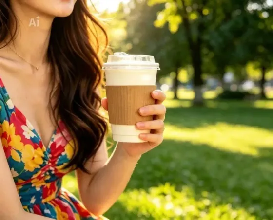 Кофейные упаковки Fox Coffee на столе, в фоне видны стенды с материалами и подарками