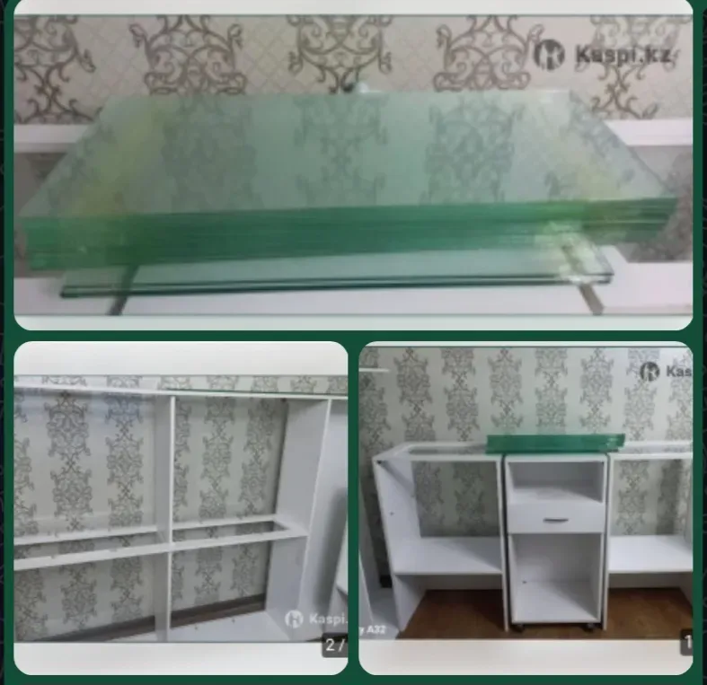 Прозрачные стеклянные полки для мебели
