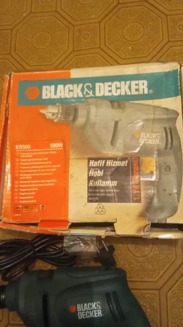 Упаковка и дрель Black & Decker модели KRS500