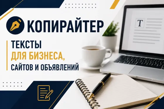 # ✍️ Копирайтер | Тексты для бизнеса, сайтов и объявлений Астана