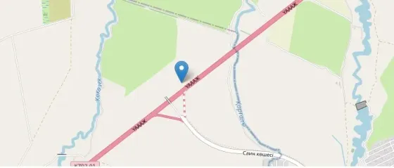 Карта с маркером на месте расположения