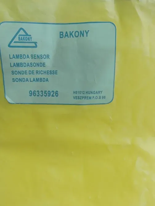 Упаковка лямбда-зонда с наклейкой и номером детали 963359926