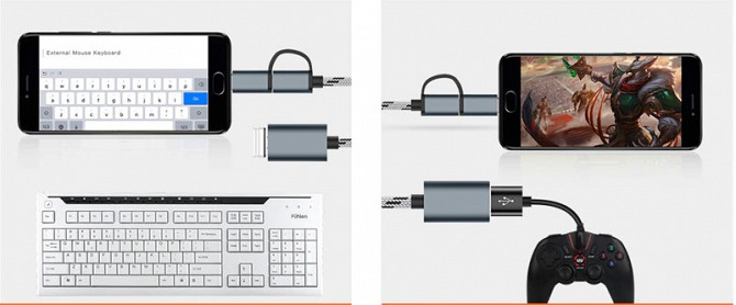 OTG-Кабель для сот телефона (USB+Micro+Type-c) Павлодар - сурет 3