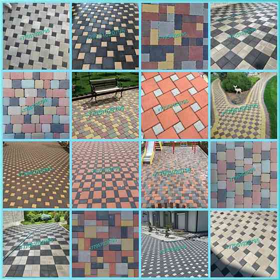 Продам Тротуарная плитка, брусчатка бетон новый Алматы
