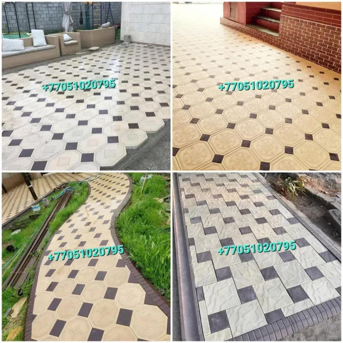 тротуар плиткасы жолда ерекше сәндеулермен