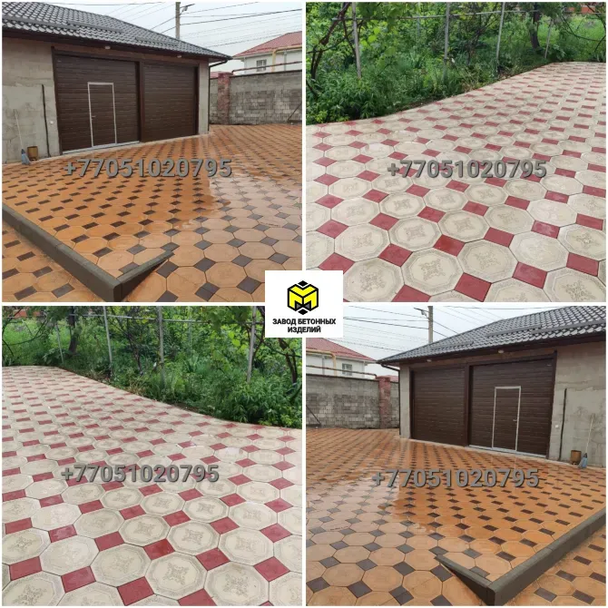 тротуар плиткасы жолда ерекше сәндеулермен