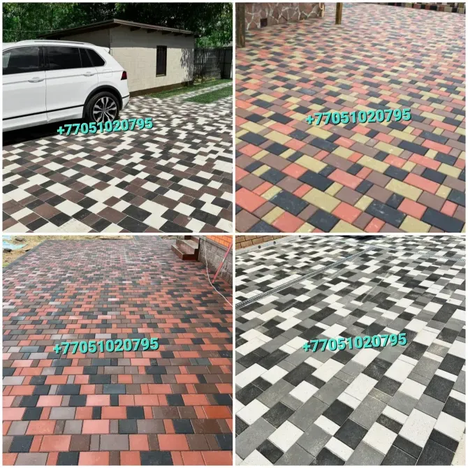 Көп түсті плитка, жарқын элементтерімен