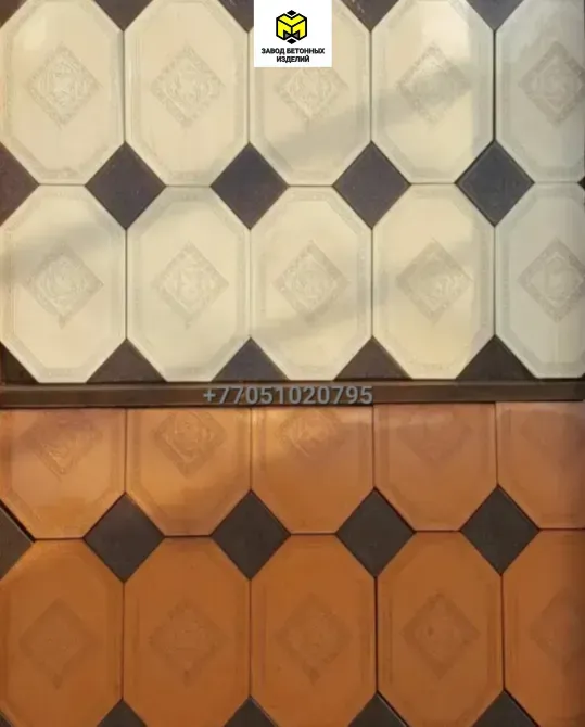 Плитка для мощения с оригинальным и евробычкой дизайном