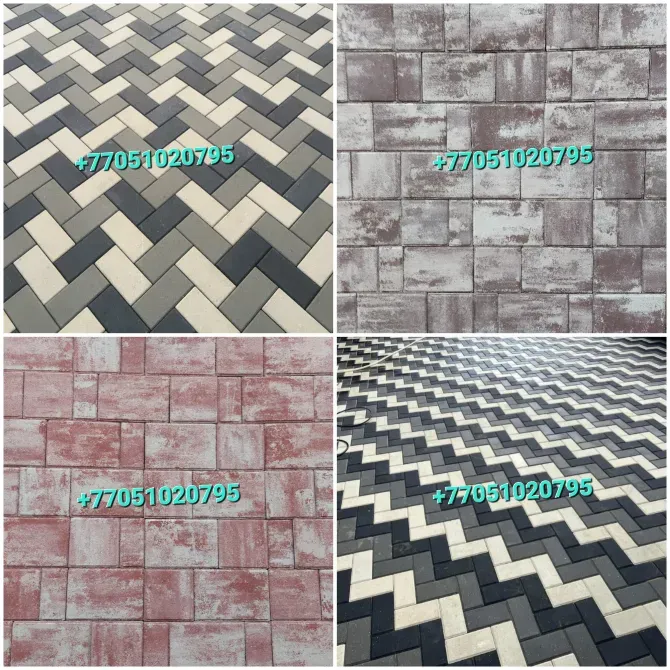 қара-ақ тротуарлық плитка, вибропресс, зауыттық сапа